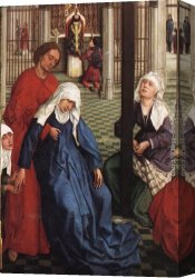 Central Canvas Paintings - Seven Sacraments Altarpiece central panel [detail 1] by Rogier van der Weyden